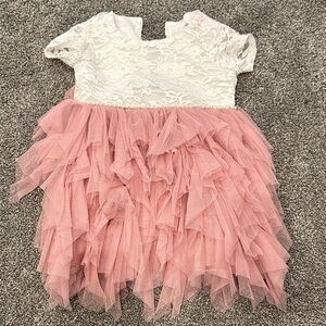 Lace and Tulle Pink Dress